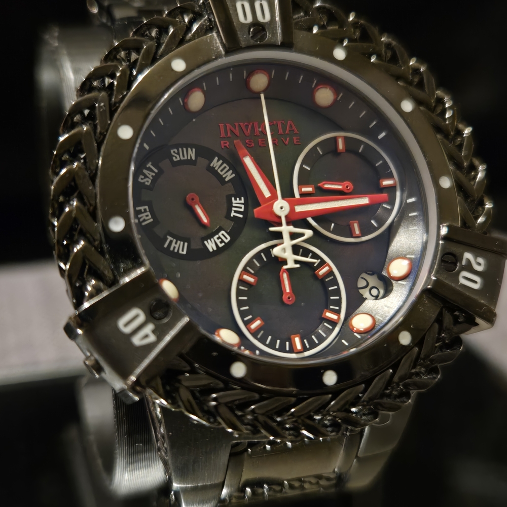 Invicta Reserve Herc 43 mm Black Mother-of-Pearl Ladies